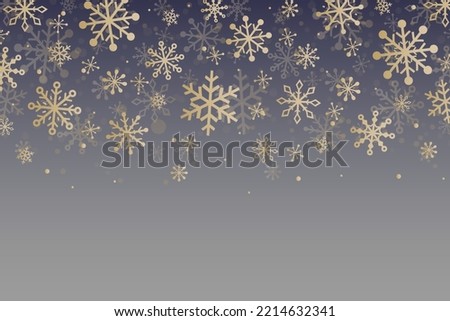 Winter background with Christmas snowflakes. Vector illustration