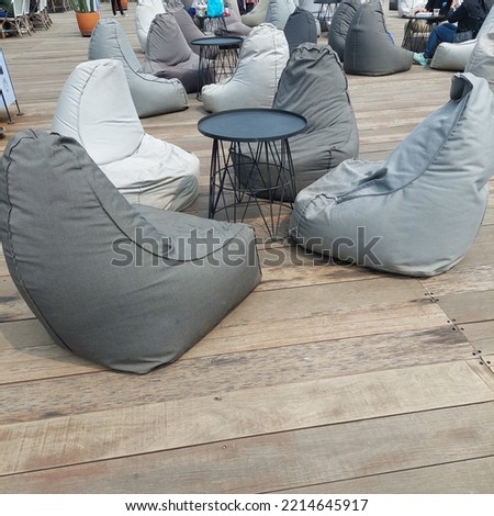 outdoor cafe table chairs in bogor with a view of geulis mountain