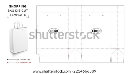 Shopping bag die cut template
 Royalty-Free Stock Photo #2214666589