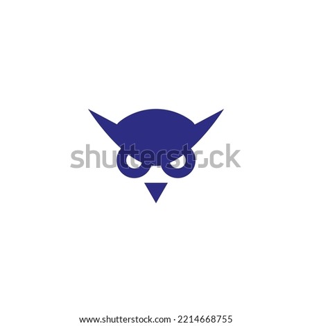 owl head vector illustration for icon, symbol or logo. owl head logo