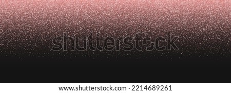 Pink glitter rain, falling magic rose gold sparkles, shiny fairy star dust, bright colorful confetti. Vector illustration.