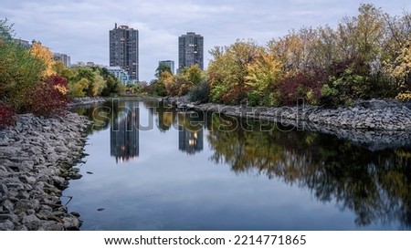 A view of the city during autumn in Toronto, Ontario, Canada