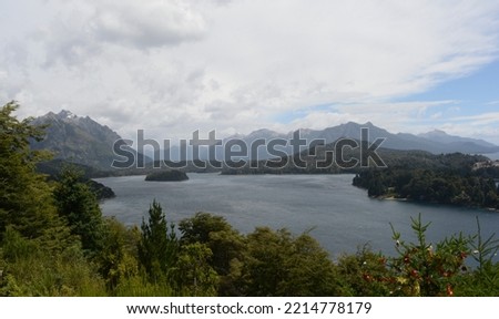 bariloche, mountains and lake in patagonia argentina