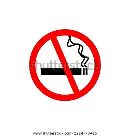No smoking sign. Sign forbidden. Health care. Vector illustration. stock image.