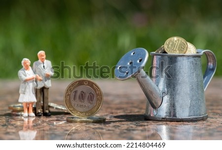 Conceptual photo about pensions in Kazakhstan