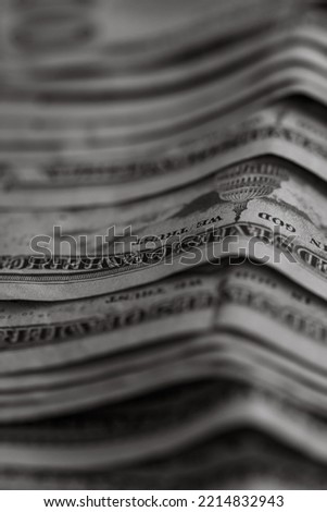US dollar bills. American economy inflation and devaluation