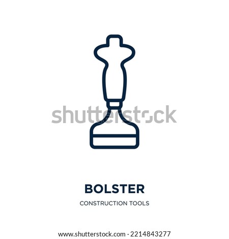 bolster icon from construction tools collection. Thin linear bolster, bedroom, bed outline icon isolated on white background. Line vector bolster sign, symbol for web and mobile