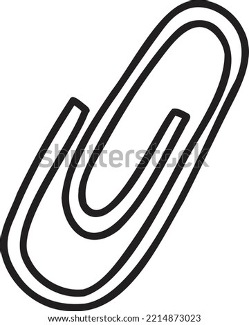 Hand Drawn cute Paper clip illustration isolated on background