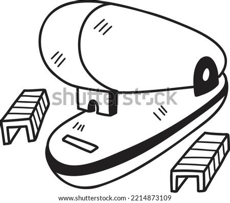 Hand Drawn stapler illustration isolated on background