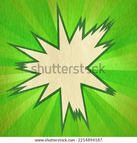 green retro comics background on old paper texture