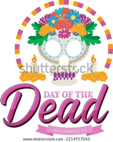 Day of the Dead banner design illustration