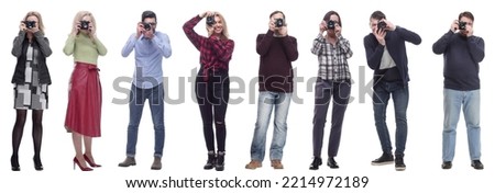 Many Double Twelve Group paparazzi photographers with cameras