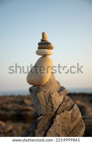 stone picture with beautiful sky