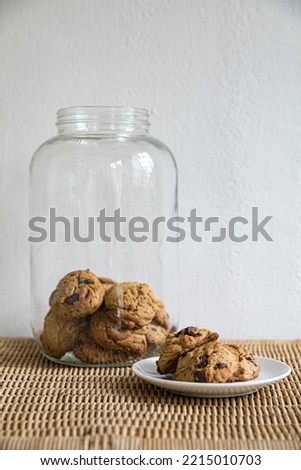 cookies in cookie jar, opened and in display 