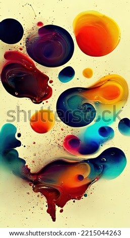 Beautiful bubble splash texture background with all the colors in the world, grunge vintage style 