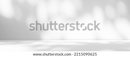 Background White Shadow Light Plant Room 3d Counter Display Sunlight Sun on Kitchen Bar Wall Podium Product Bg Elegant Abstract Mockup Space Backdrop Platform Gray Workspace Grey Empty Scene Desk. Royalty-Free Stock Photo #2215090625