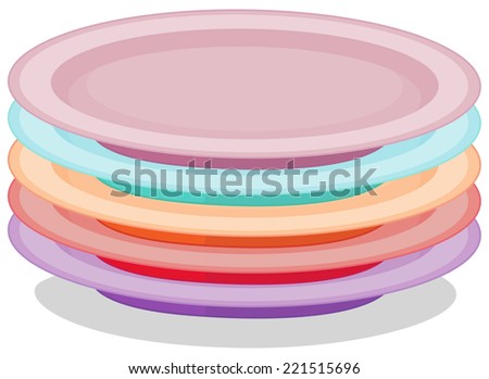 Illustration of a stack of plates