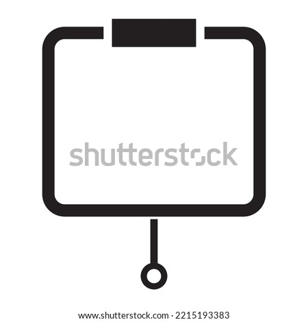 presentation whiteboard icon vector design template in black color isolated sign on white background