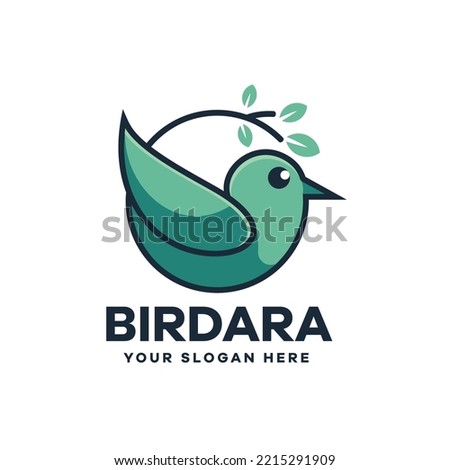 Outline Nature Bird Logo Icon Illustration