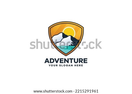 Mountain Sunset and Guard Logo Concept Design
