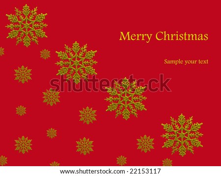 red christmas snowflakes background