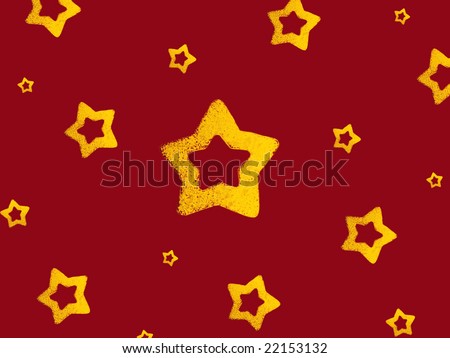 red background with yellow stars