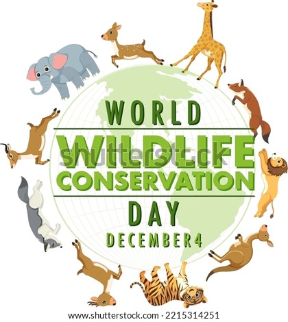 World Wildlife Conservation Day Poster Template illustration
