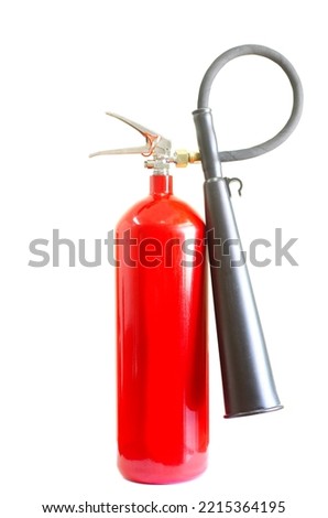 red fire extinguisher isolated on white background