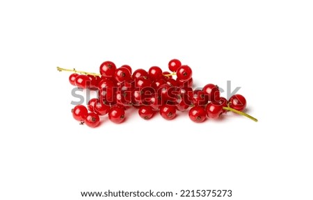 Red currant bunch isolated. Redcurrant pile, ripe red currant berries group on white background Royalty-Free Stock Photo #2215375273