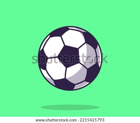 Soccer ball Icon Vector Illustration. Flat Cartoon Style.