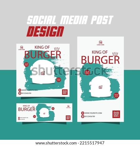 restaurant food menu flyer or fast food menu poster or burger flyer design