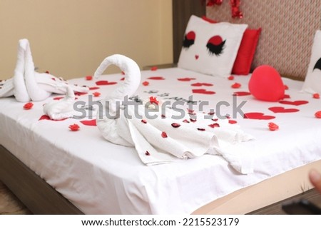 A picture of a room for the newlyweds on the wedding night
