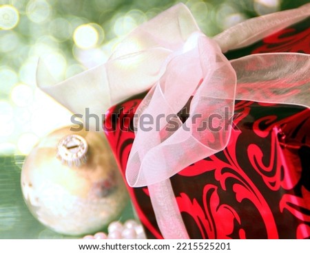 Christmas decorations accessories on Christmas day no people stock photo