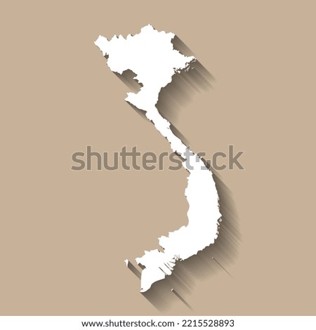 Vietnam vector country map silhouette