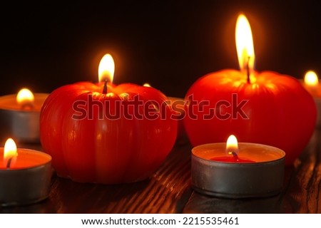 halloween candle background fire darkdecoration holiday celebration yellow