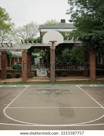 Basketball hoop at Governors Island, Manhattan, New York