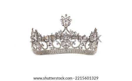 diamond crown isolated on white background Royalty-Free Stock Photo #2215601329