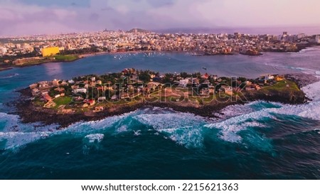 Full view of the Ngor island in Dakar, Senegal Royalty-Free Stock Photo #2215621363