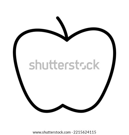 Vector doodle hand drawn illustration of an apple