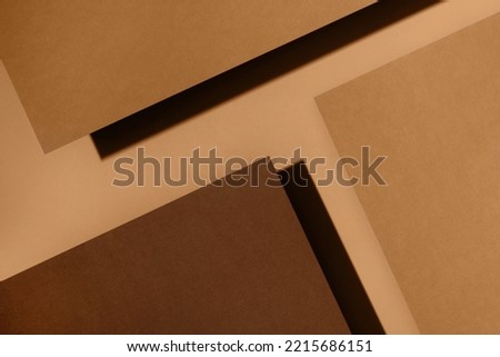 Paper for pastel overlap in sand and brown colors for background, banner, presentation template. Creative trendy background design in natural colors. Background in 3d style.