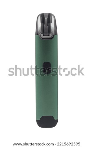 Vape isolated on white background. Detail for design. Design elements. Macro. Full focus. Background for business cards, postcards and posters