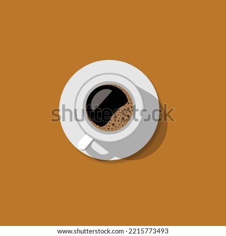 Cup of Coffe icon vector illustration with flat style design.