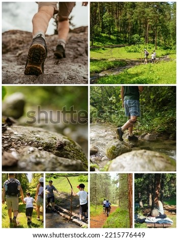 collage of images of hiking