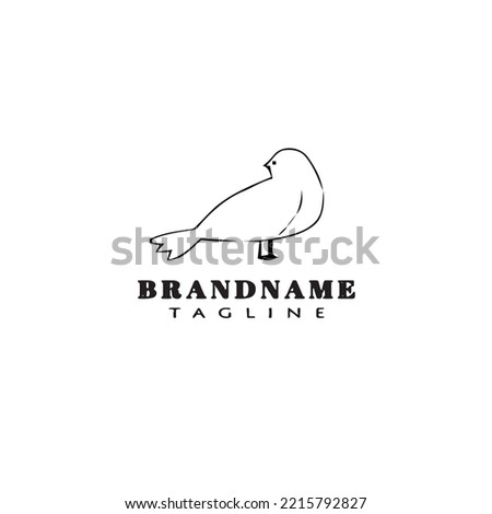 bird logo flat icon design template black modern isolated vector illustration