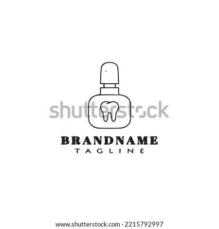 dental clinic logo icon design template black modern isolated vector illustration
