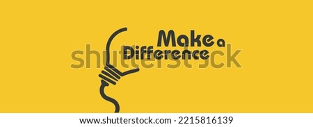 Make a Difference sign on white background Royalty-Free Stock Photo #2215816139