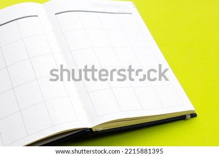 Calendar book for background. Work planning