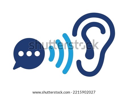 Active listening vector icon illustration. Communication skill concept. Royalty-Free Stock Photo #2215902027