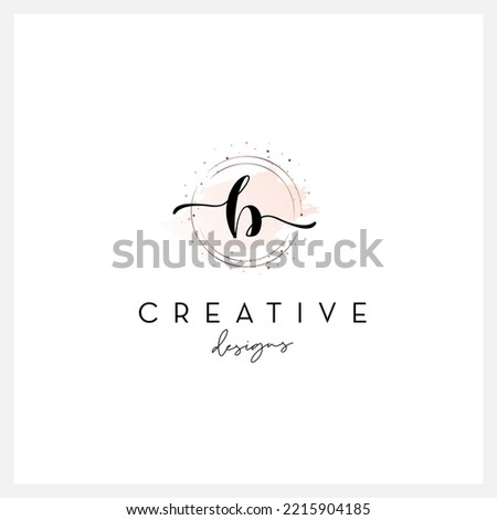 Handwriting letter B logo, signature letter logo, suitable for business company.