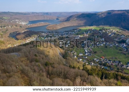 Aerial landscape in rural Germany